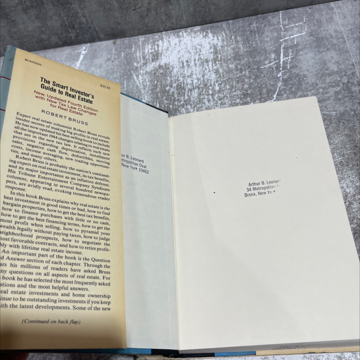 the smart investor's guide to real estate big profits from small investments book, by Robert Bruss, 1985 Hardcover image 4