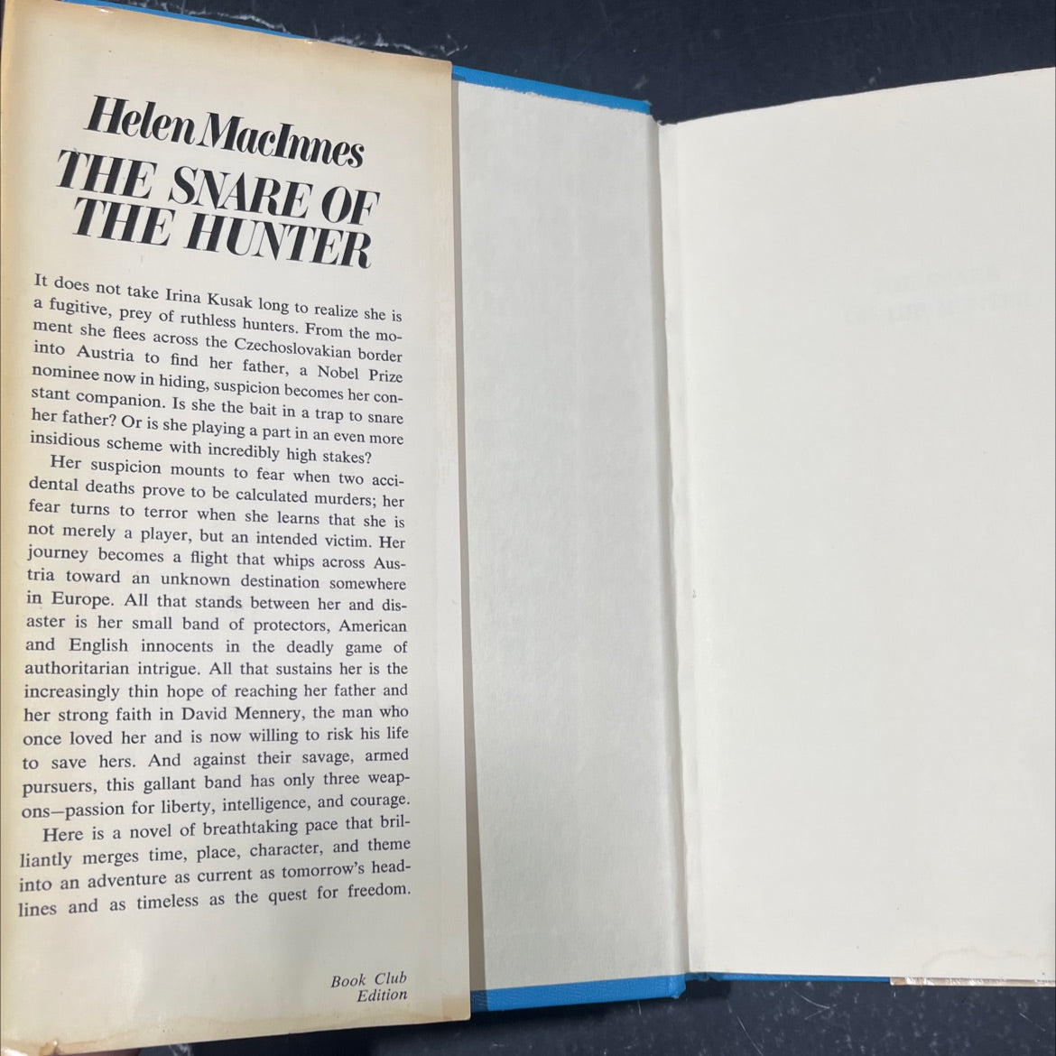 the snare of the hunter book, by helen macinnes, 1974 Hardcover image 4