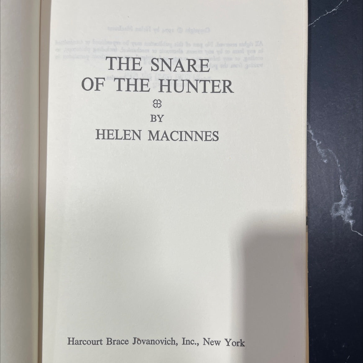 the snare of the hunter book, by helen macinnes, 1974 Hardcover image 2
