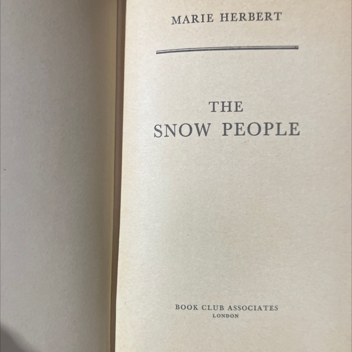 the snow people book, by Marie Herbert, 1974 Hardcover image 2