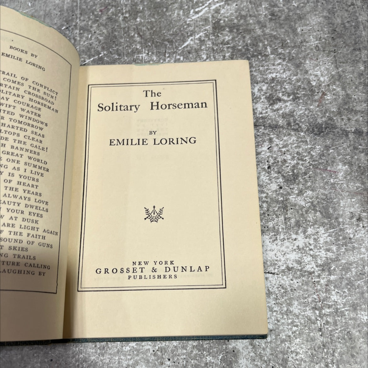 the solitary horseman book, by emilie loring, 1927 Hardcover image 2