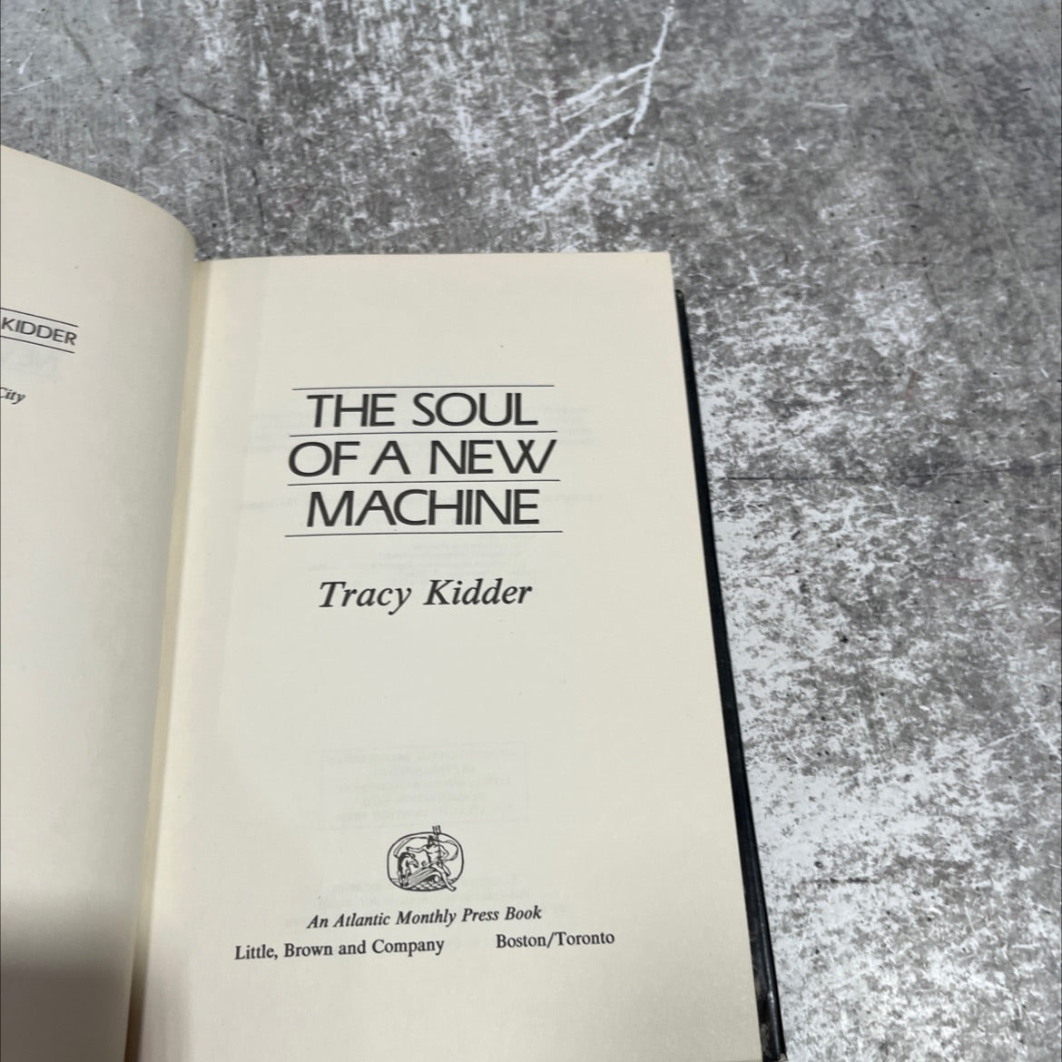 the soul of a new machine book, by tracy kidder, 1981 Hardcover image 2