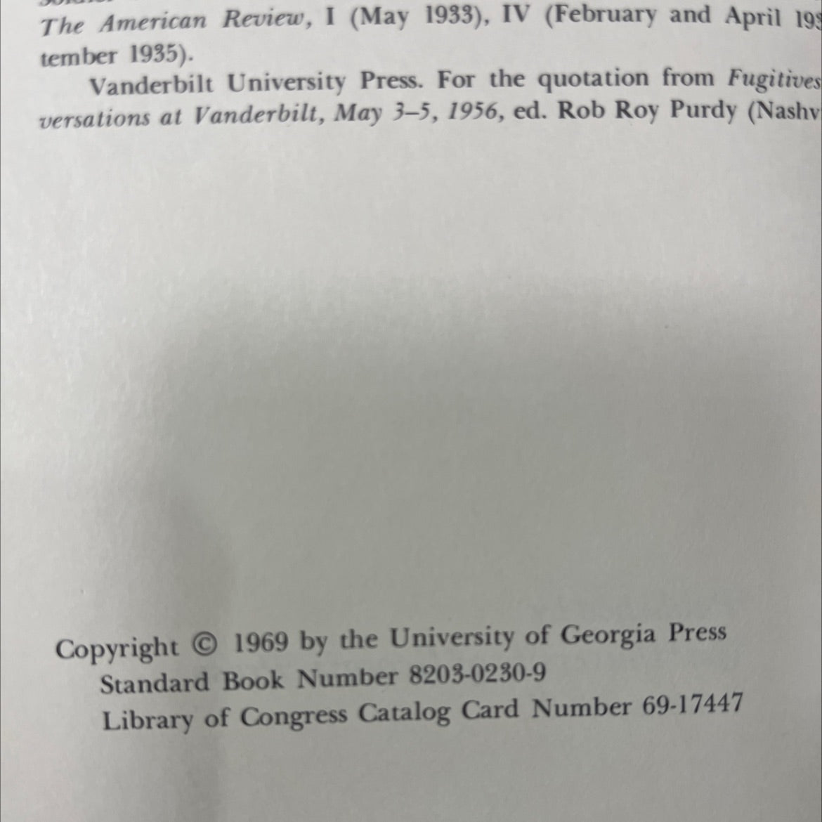 the south: old and new frontiers selected essays of frank lawrence owsley book, by frank lawrence owsley, 1969 Hardcover image 3