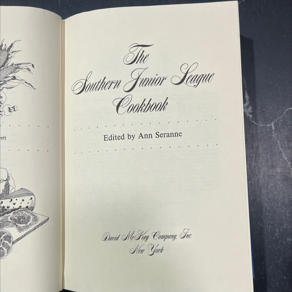 the southern junior league cookbook book, by Ann Seranne, 1977 Hardcover image 2