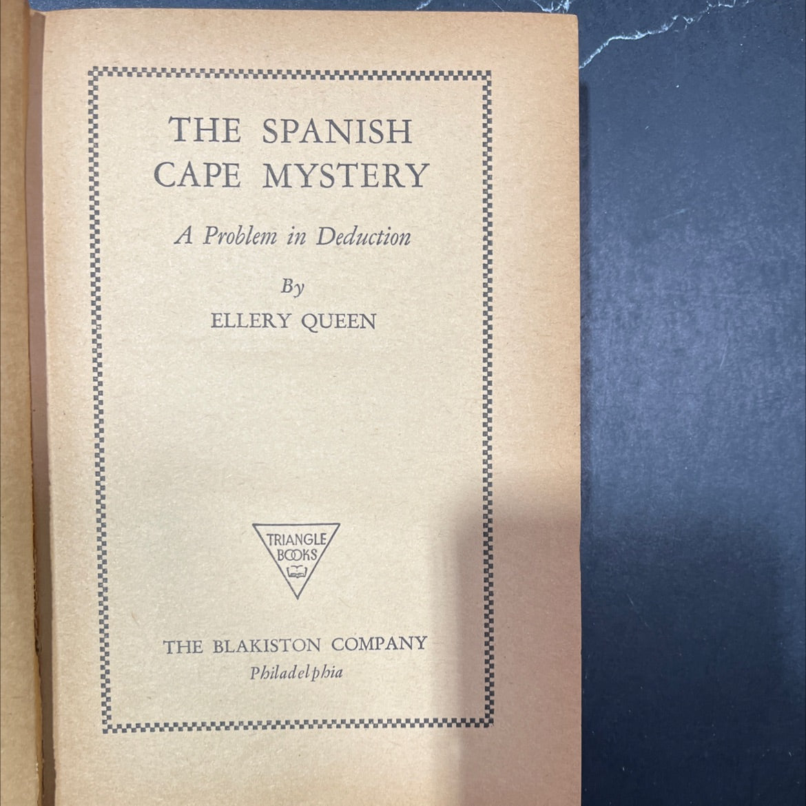 the spanish cape mystery a problem in deduction book, by ellery queen, 1946 Hardcover image 2