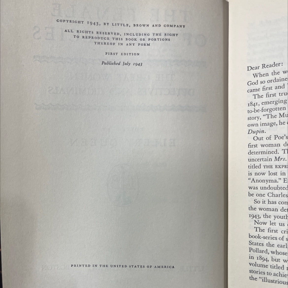 the spanish cape mystery book, by ellery queen, 1943 Hardcover image 3