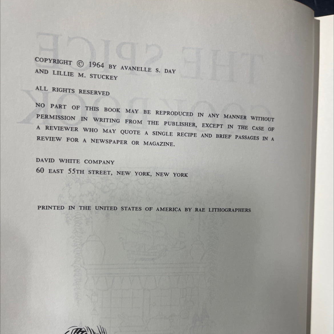 the spice cookbook book, by avanelle day and lillie stuckey, 1964 Hardcover image 3