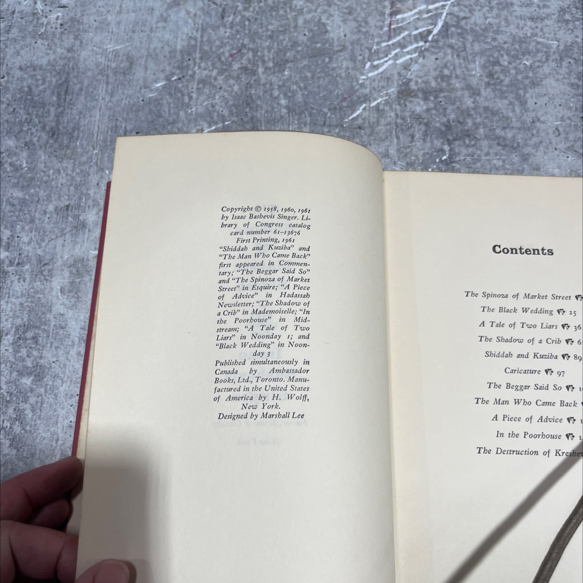 the spinoza of market street book, by isaac bashevis singer, 1961 Hardcover image 3