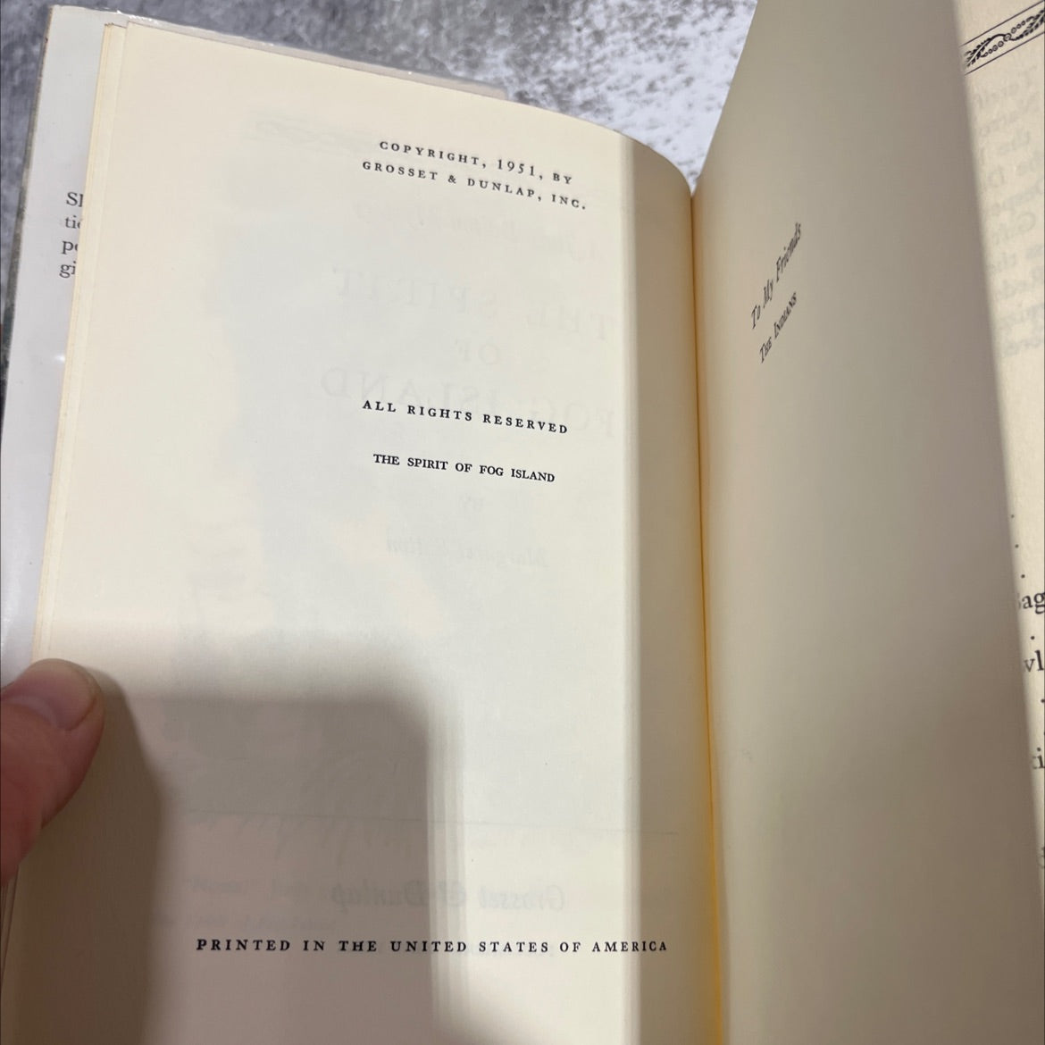 the spirit of fog island book, by Margaret Sutton, 1951 Hardcover image 3