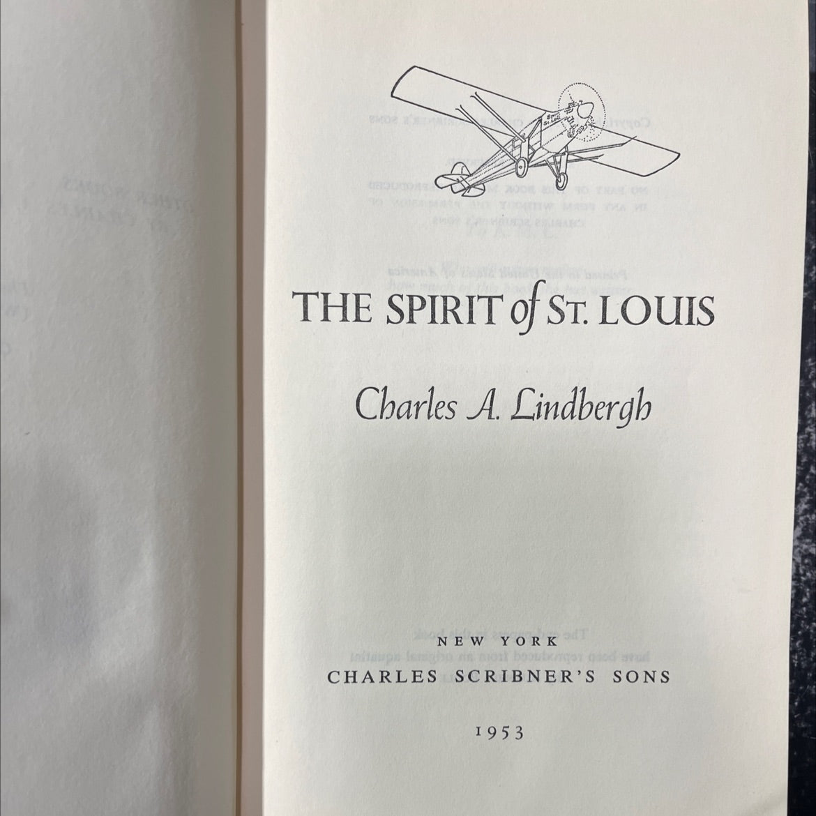 the spirit of st. louis book, by charles a. lindbergh, 1953 Hardcover image 2