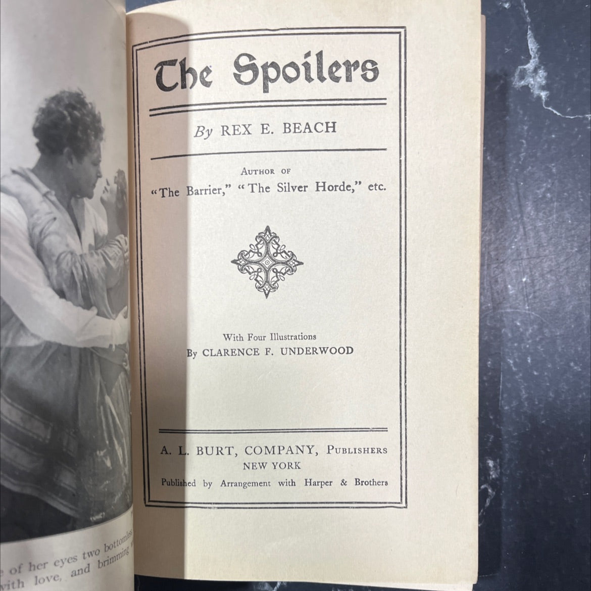 the spoilers book, by rex e. beach, 1906 Hardcover image 2
