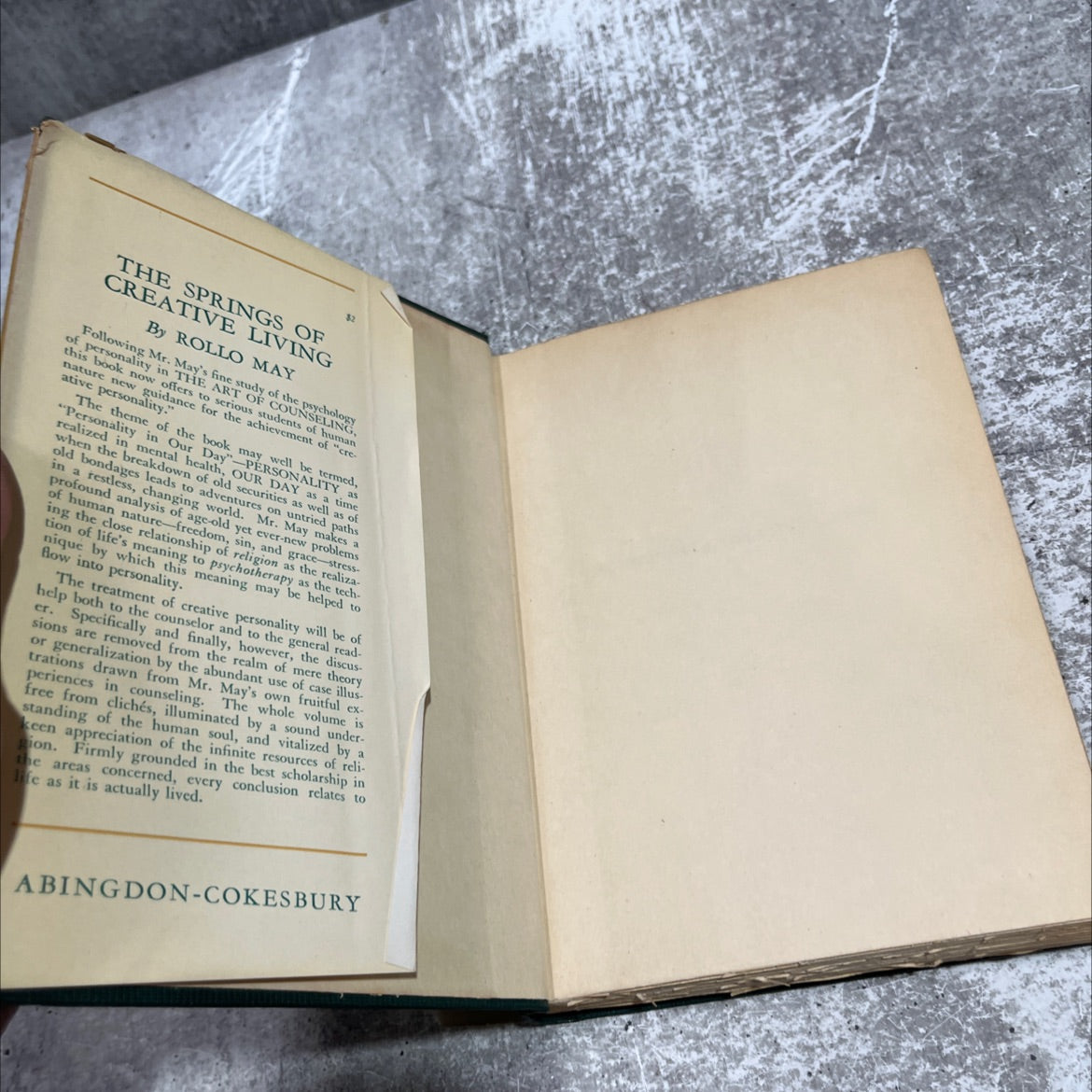 the springs of creative living book, by rollo may, 1940 Hardcover image 4