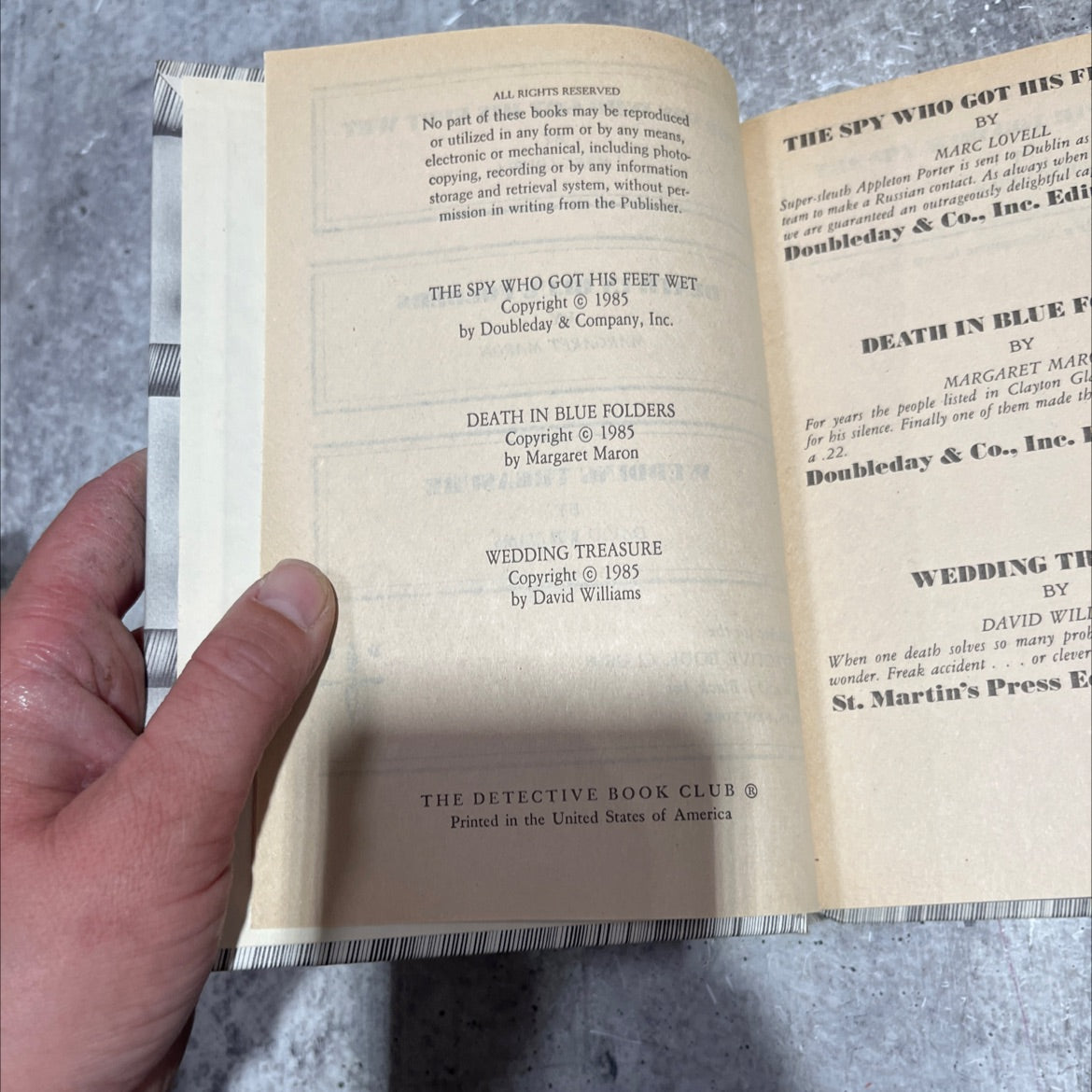 the spy who got his feet wet book, by marc lovell, 1985 Hardcover image 3