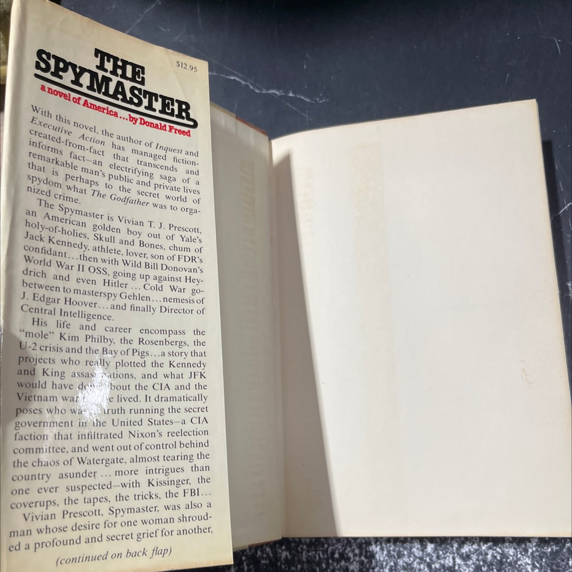 the spymaster book, by Donald Freed, 1980 Hardcover image 4