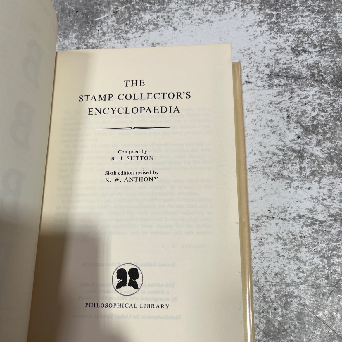 the stamp collector's encyclopaedia book, by r. j. sutton, 1966 Hardcover image 2