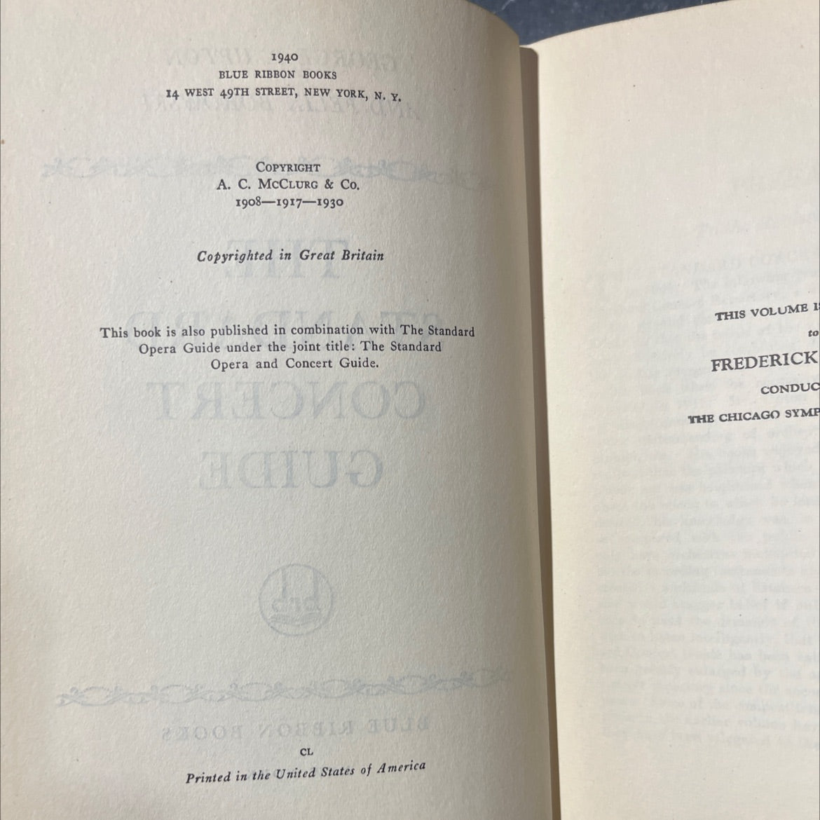 the standard concert guide book, by george p. upton and felix borowski, 1940 Hardcover image 3