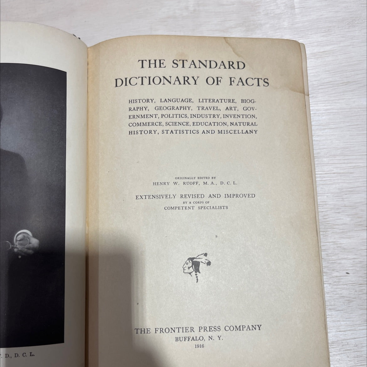 the standard dictionary of facts book, by henry w. ruoff, 1916 Hardcover image 2