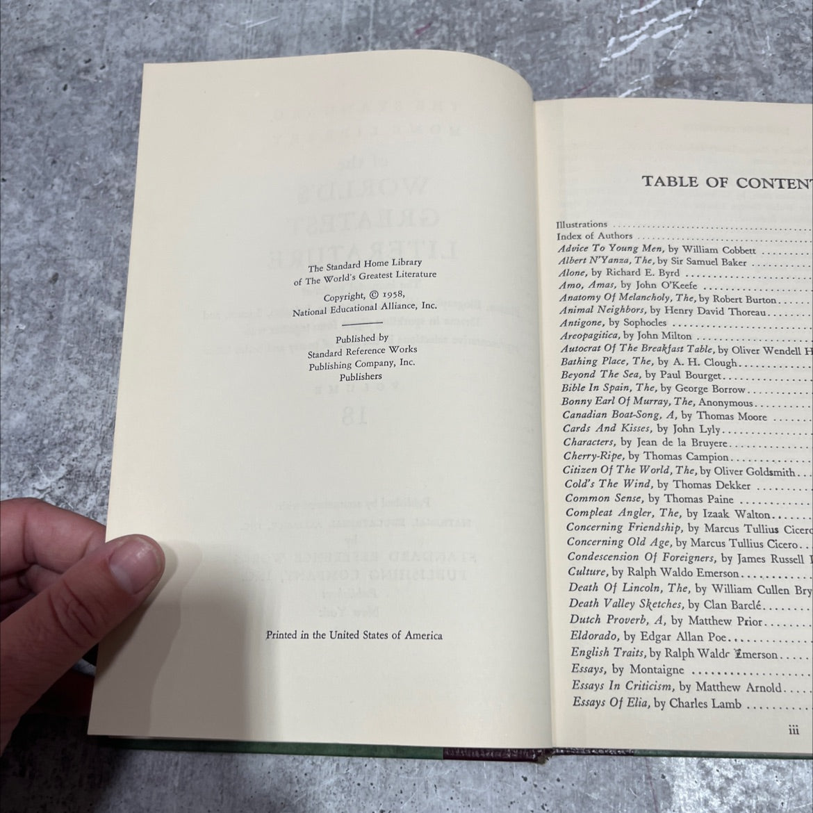the standard home library of the world's greatest literature book, by unknown, 1958 Hardcover image 3
