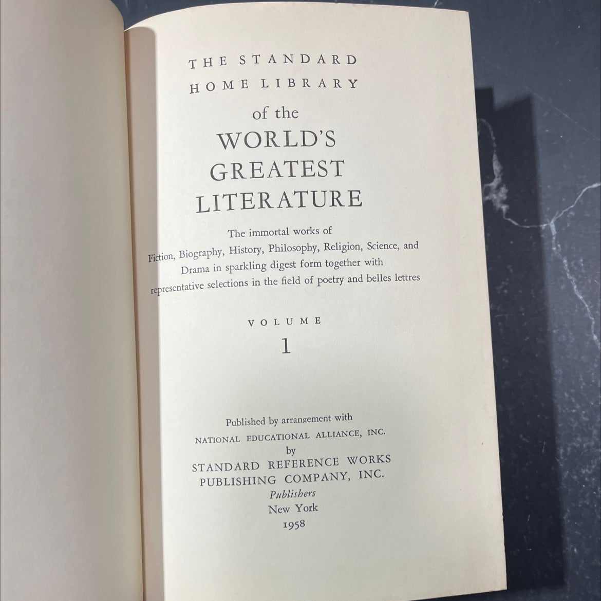 the standard home library of the world's greatest literature book, by unknown, 1958 Hardcover image 2