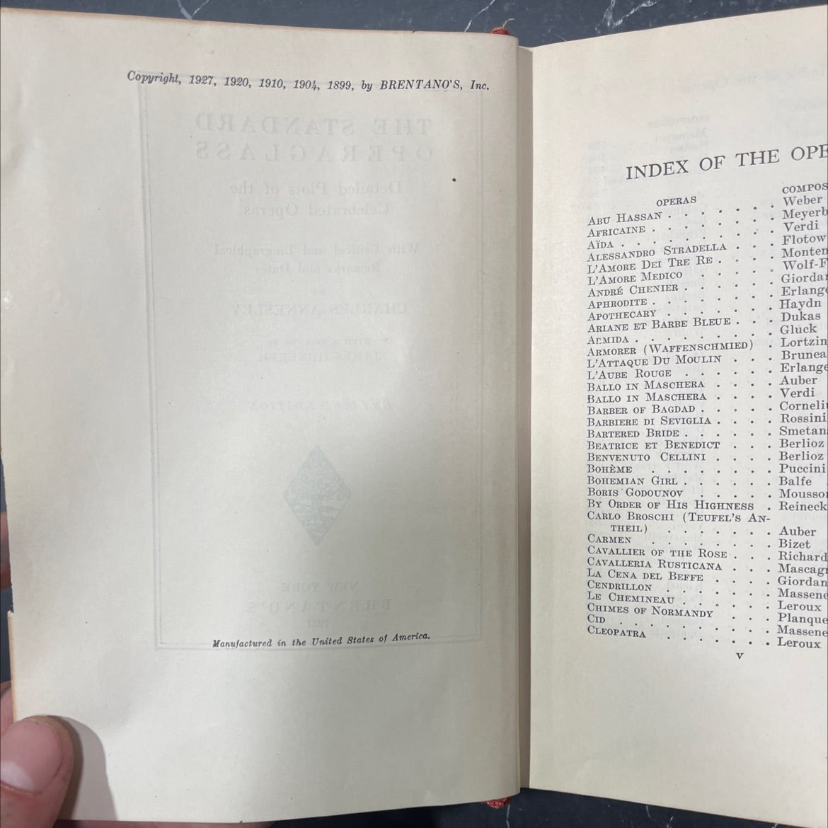 the standard opera glass detailed plots of the celebrated operas with critical and biographical remarks and dates book, image 3