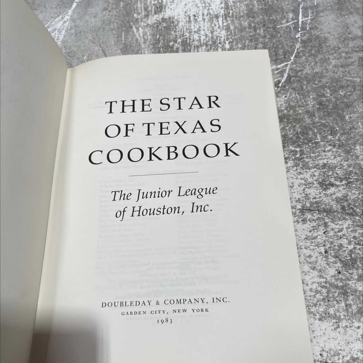 the star of texas cookbook book, by the junior league of houston, inc., 1983 Hardcover image 2