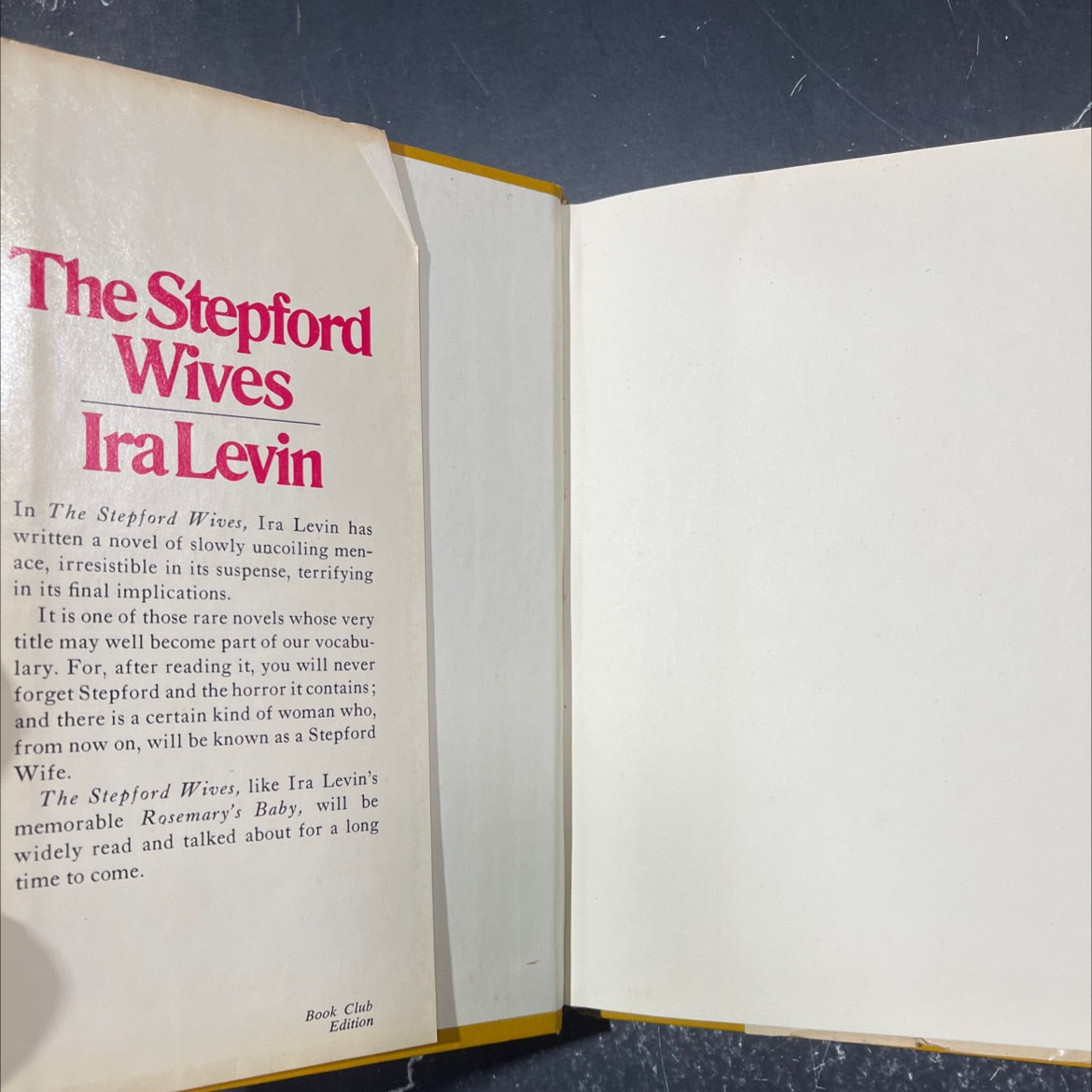 the stepford wives book, by ira levine, 1972 Hardcover image 4