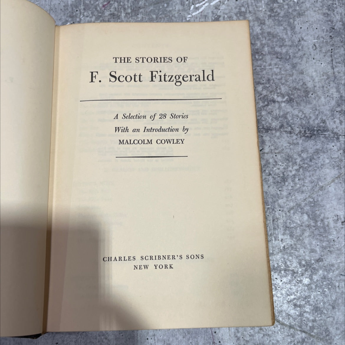 the stories of f. scott fitzgerald book, by f. scott fitzgerald, 1958 Hardcover image 2