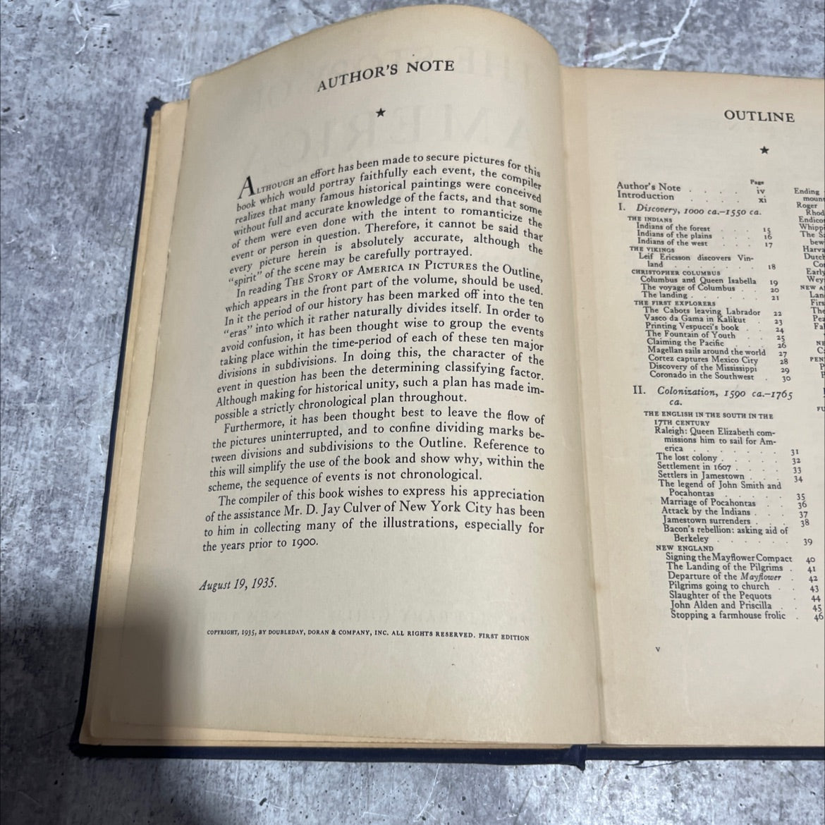 the story of america in pictures book, by alan c. collins, 1935 Hardcover image 3