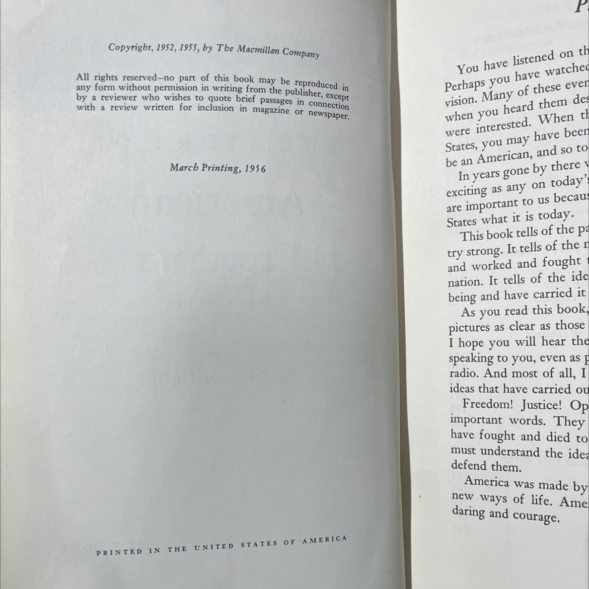the story of american freedom book, by Edna McGuire, 1955 Hardcover image 3