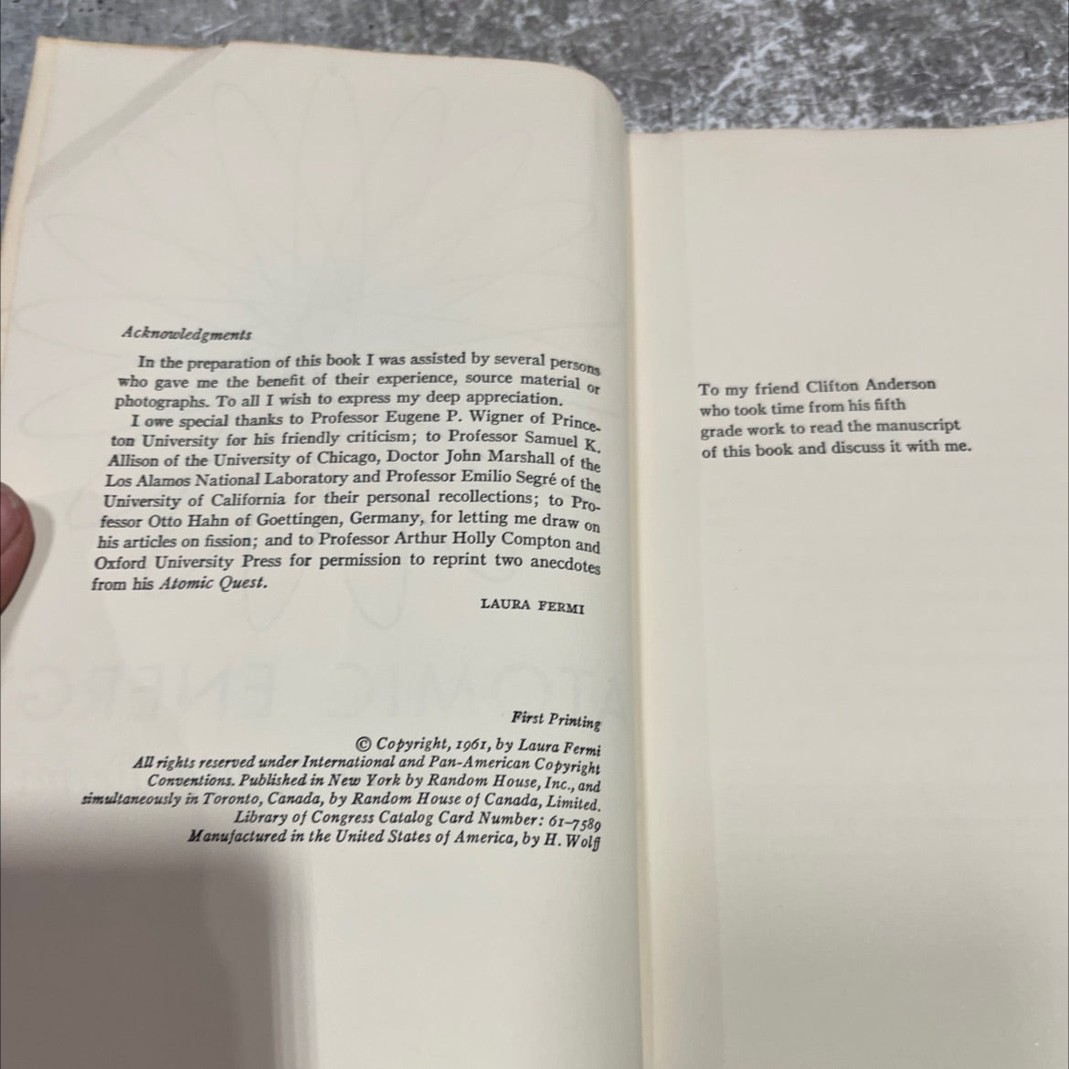 the story of atomic energy book, by laura fermi, 1961 Hardcover image 3