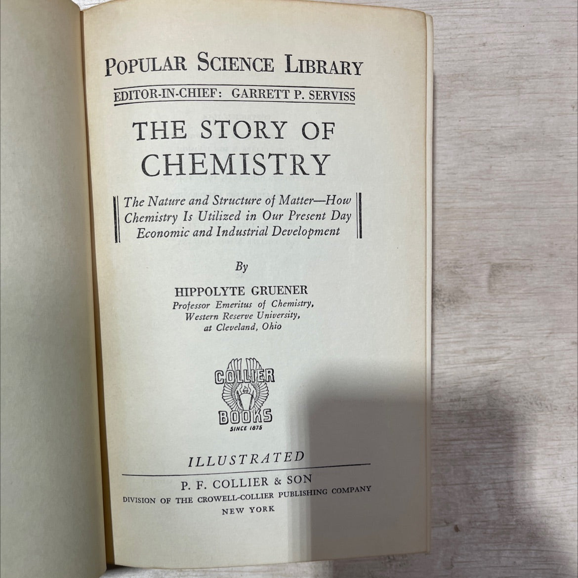 the story of chemistry book, by hippolyte gruener, 1954 Hardcover, Vintage image 2