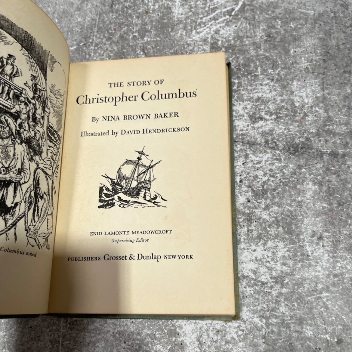 the story of christopher columbus book, by nina brown baker, 1952 Hardcover image 2