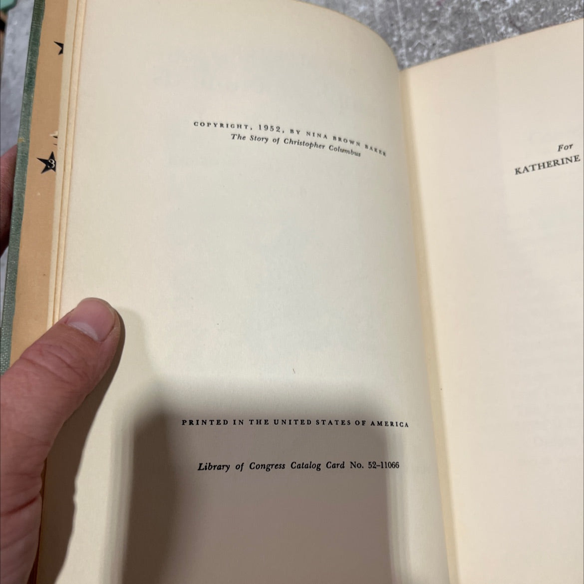 the story of christopher columbus book, by nina brown baker, 1952 Hardcover image 3