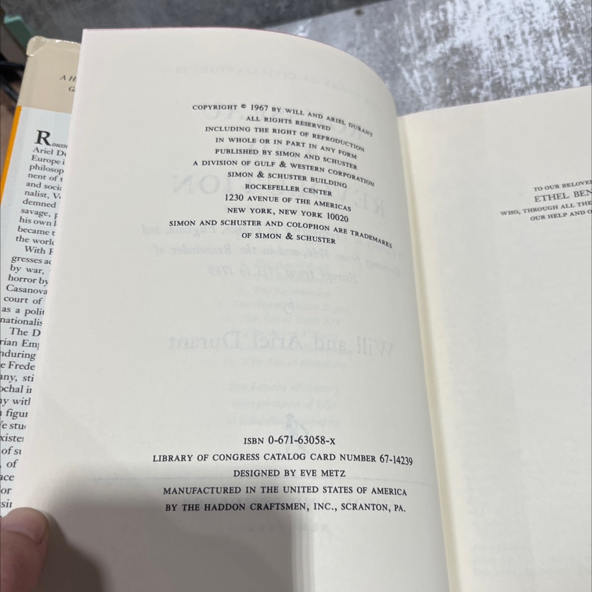 the story of civilization: 10 rousseau and revolution book, by will and ariel durant, 1967 Hardcover image 3