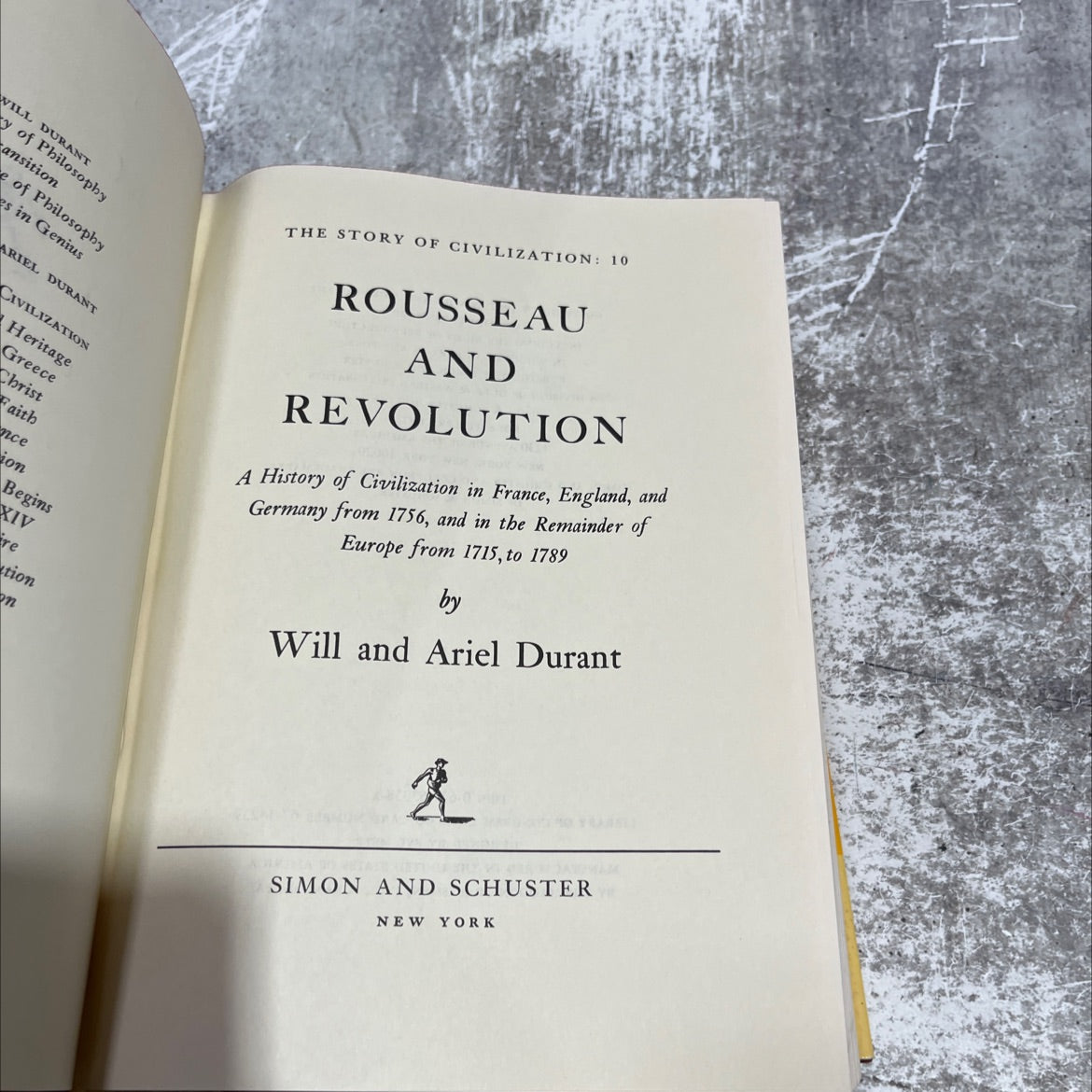 the story of civilization: 10 rousseau and revolution book, by will and ariel durant, 1967 Hardcover image 2