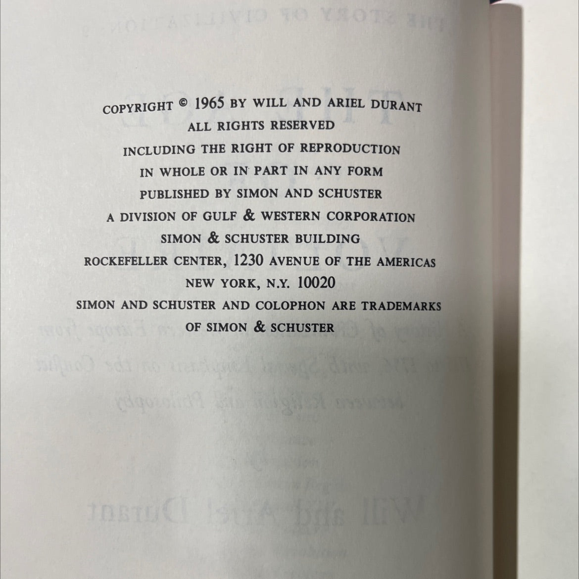 the story of civilization: 9 the age of voltaire book, by will and ariel durant, 1965 Hardcover image 3