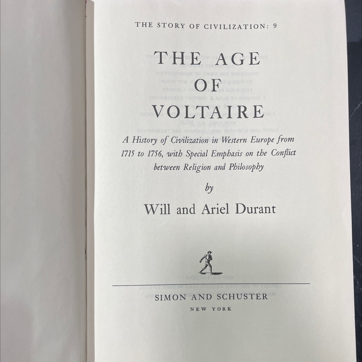 the story of civilization: 9 the age of voltaire book, by will and ariel durant, 1965 Hardcover image 2