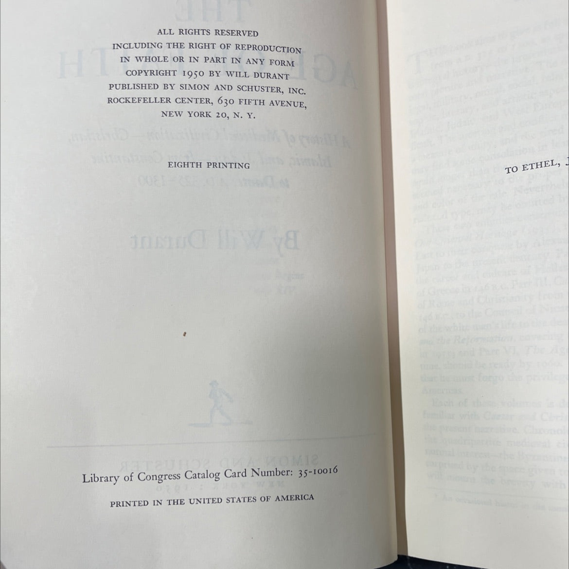 the story of civilization: part iv the age of faith book, by will durant, 1950 Hardcover image 3