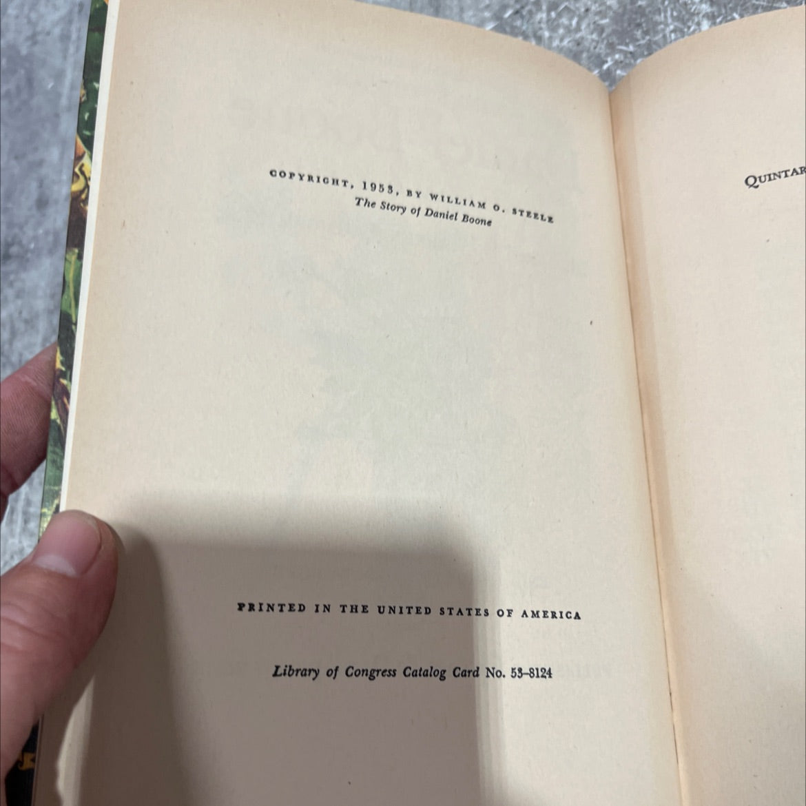 the story of daniel boone book, by william o. steele, 1953 Hardcover image 3