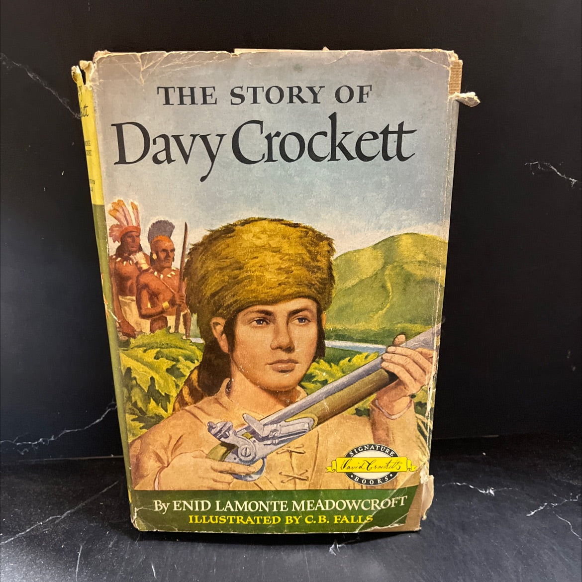 the story of davy crockett book, by enid lamonte meadowcroft, 1952 Hardcover image 1