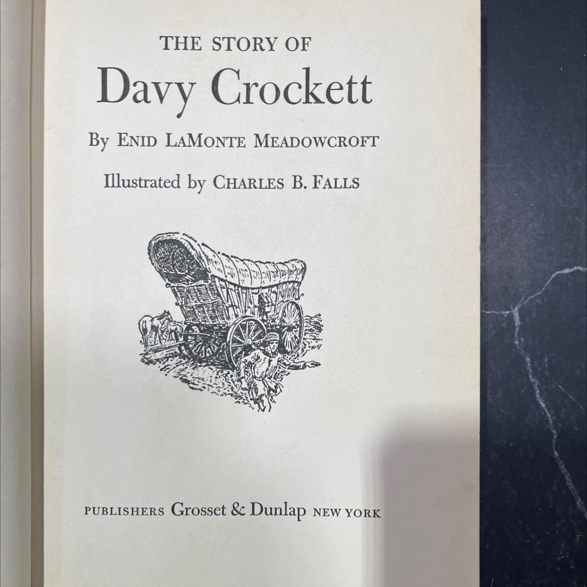 the story of davy crockett book, by enid lamonte meadowcroft, 1952 Hardcover image 2