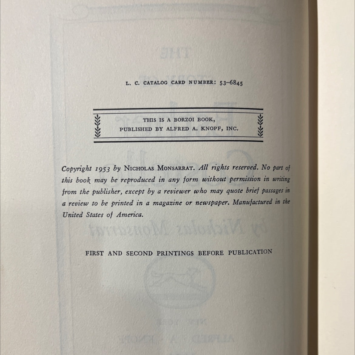 the story of esther costello book, by nicholas monsarrat, 1953 Hardcover image 3