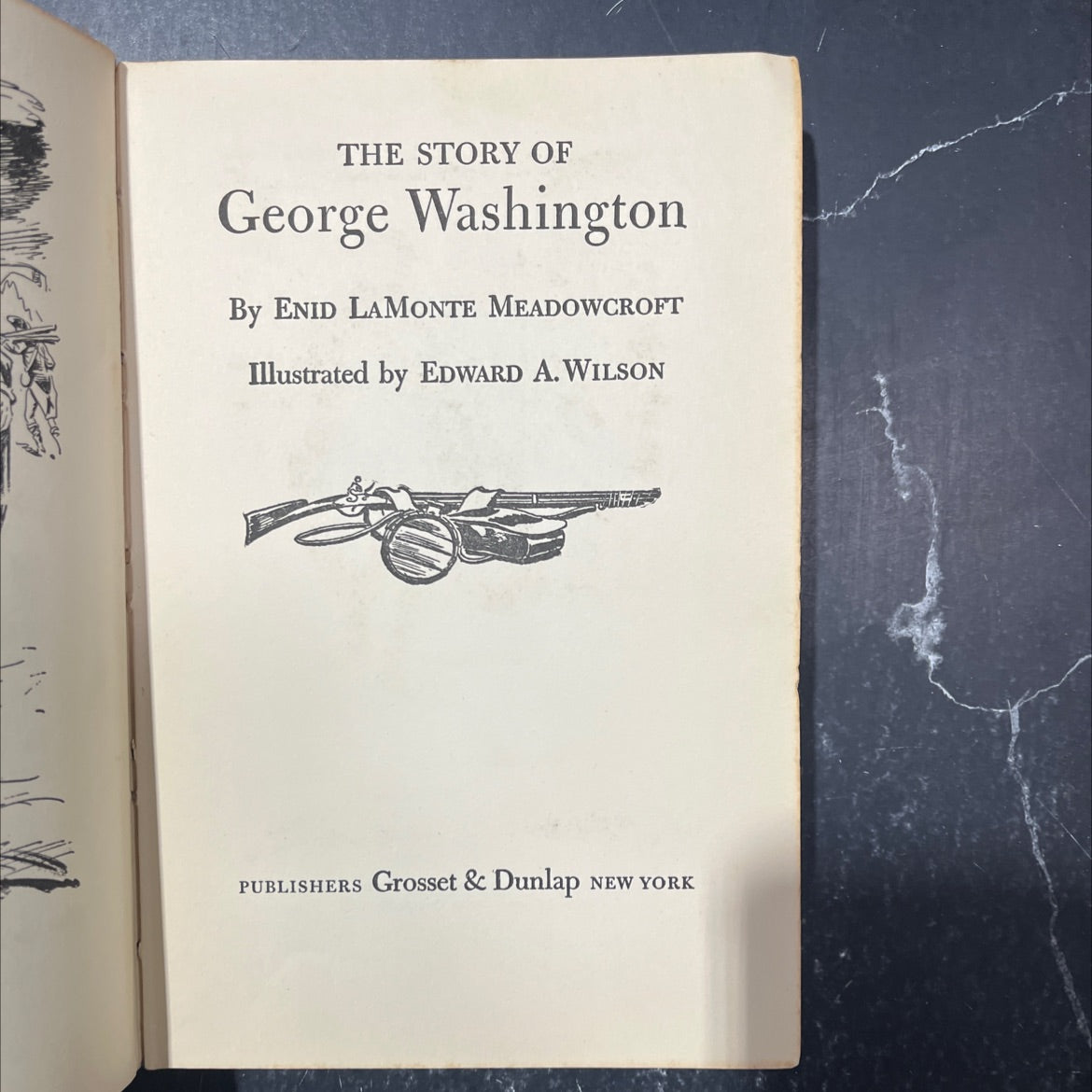 the story of george washington book, by enid lamonte meadowcroft, 1952 Hardcover image 2