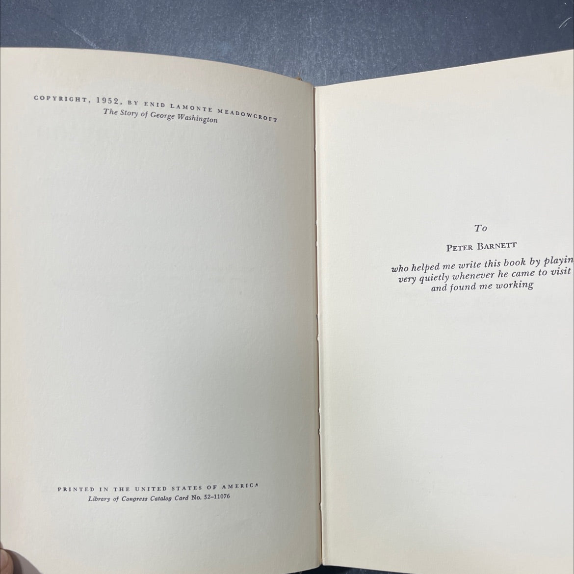 the story of george washington book, by enid lamonte meadowcroft, 1952 Hardcover image 3