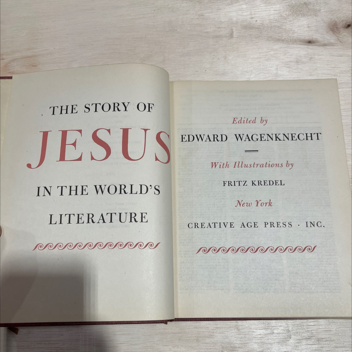 the story of jesus in the world's literature book, by edward wagenknecht, 1946 Hardcover image 2