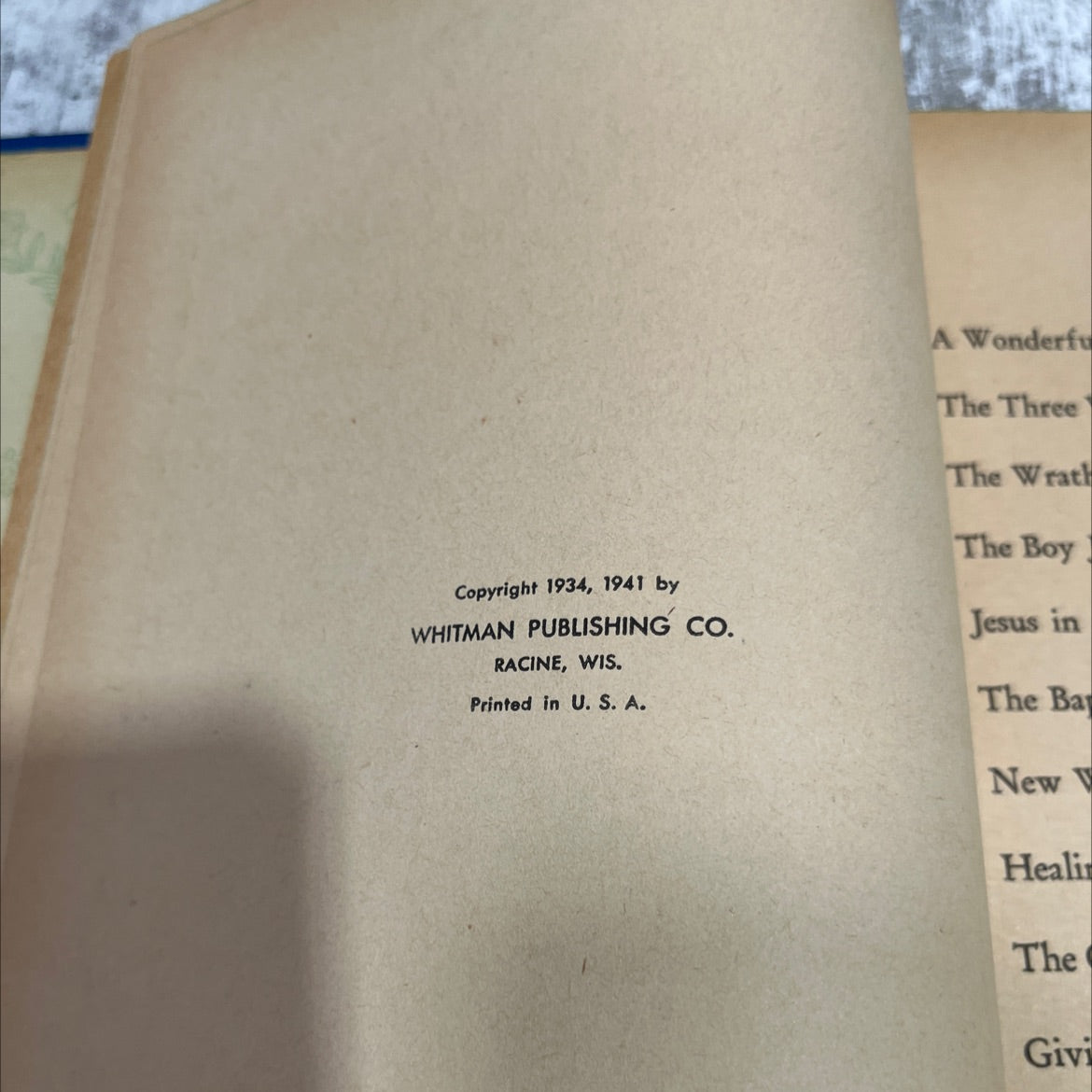 the story of jesus retold for children book, by lloyd edwin smith, 1941 Hardcover image 3