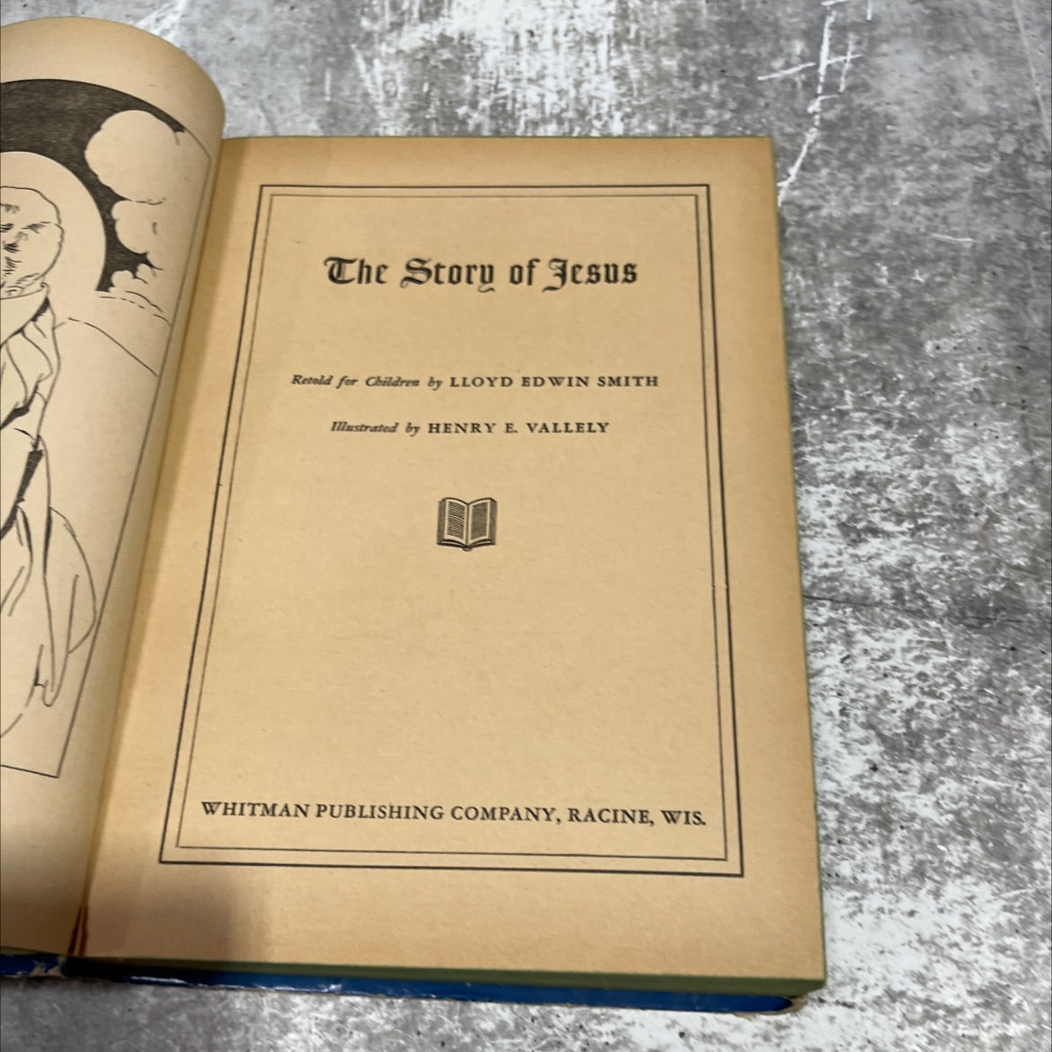 the story of jesus retold for children book, by lloyd edwin smith, 1941 Hardcover image 2