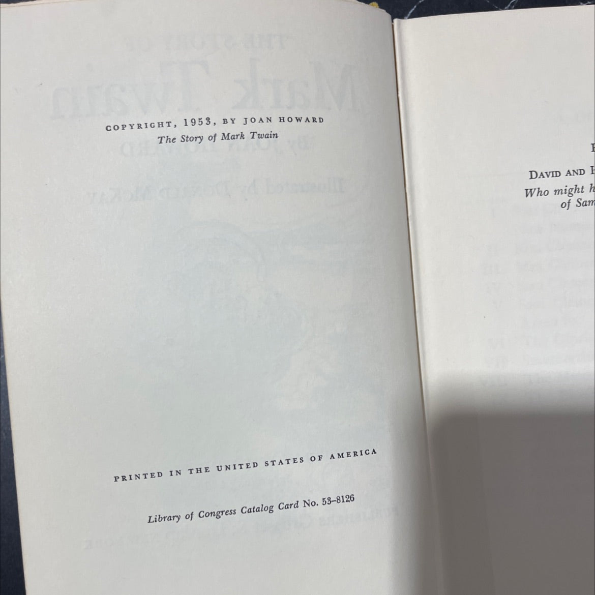 the story of mark twain book, by joan howard, 1953 Hardcover image 3