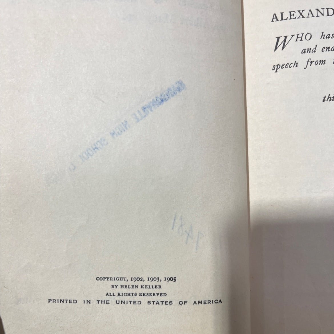 the story of my life 2 book, by helen keller, 1905 Hardcover, Heavily Used image 3