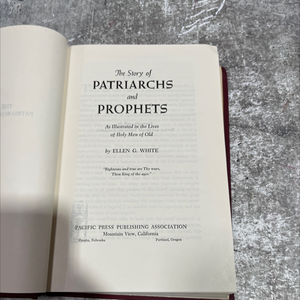 the story of patriarchs and prophets as illustrated in the lives of holy men of old book, by ellen g. white, 1958 image 2